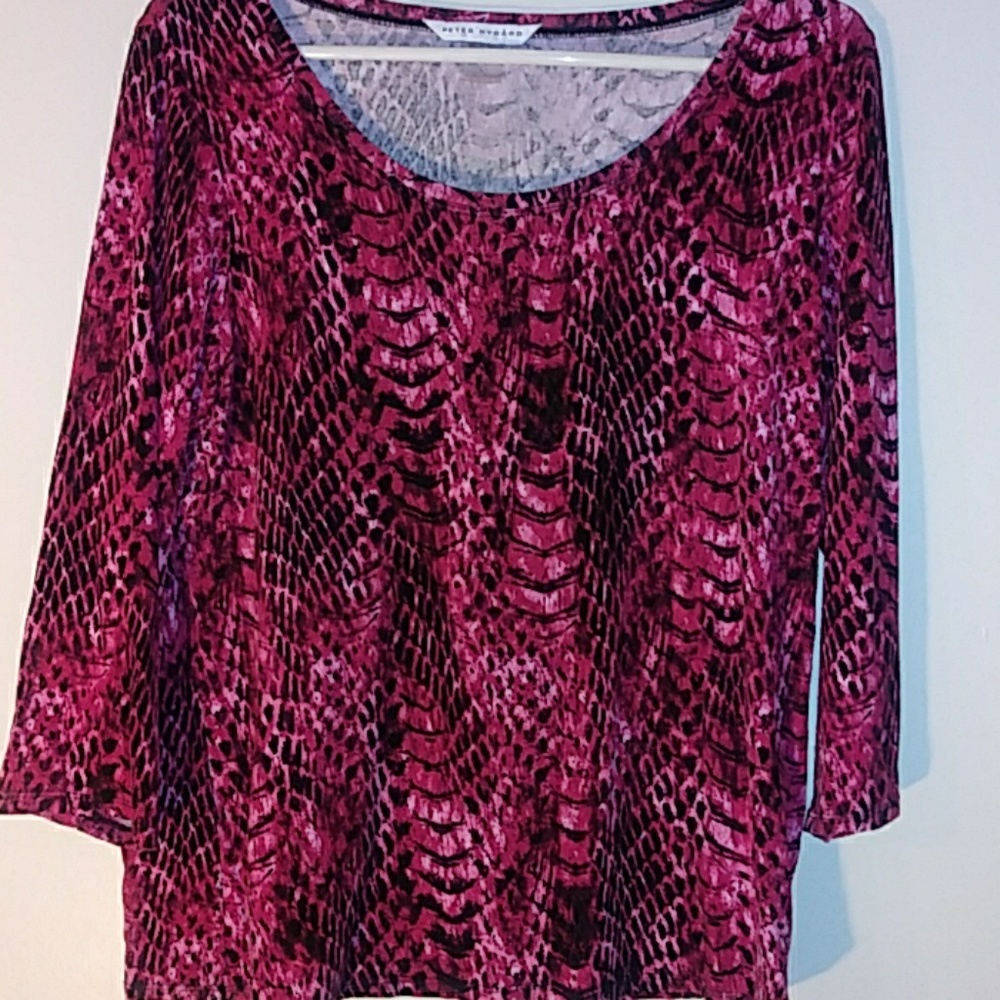 Peter Nygard black and red top